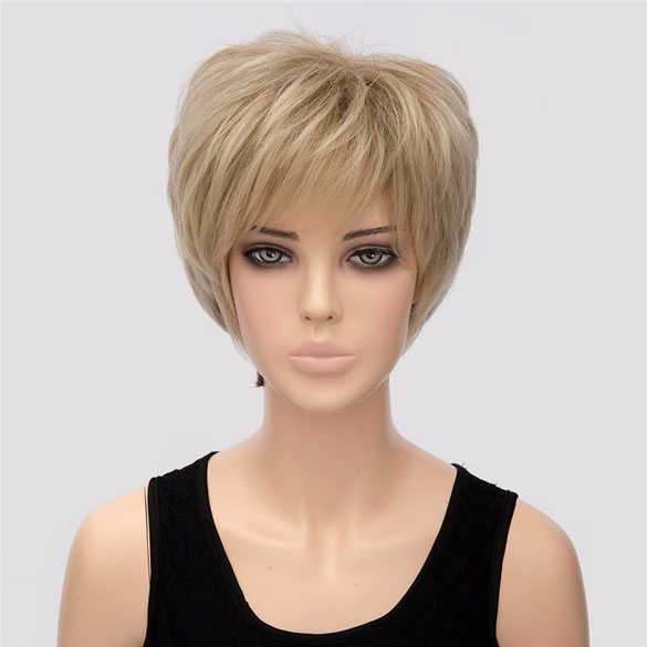 Pruik blond kort Clearance