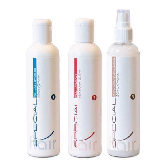 Combi korting : Pruiken shampoo + balsam + conditioner met gratis borstel