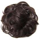 Haar scrunchie met elastiek medium bruin kleur 4