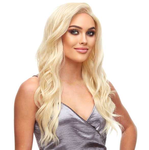 Lace pruik lang lichtblond golvend haar model Yvonne kleur 613