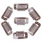 Pruik / extensions clips set 7 stuks LICHTBRUIN 32mm