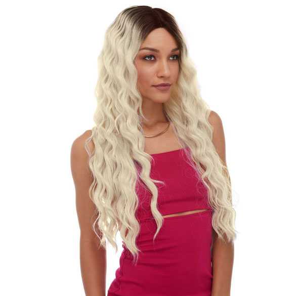 Lace front pruik lang haar met slagen model Celestial TT4-613