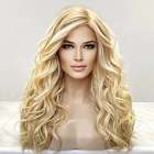 Swiss lace pruik lang haar beach wave krullen model Calyx kleur FS613-27