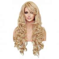 Pruik lang haar met krullen model Boston kleur T27-613