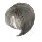 AANBIEDING : Clip in haartopper grijs steil haar met pony kleur 10A