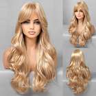 Pruik goudblond lang haar met slagen en pony model 047 Pruik goudblond lang haar met slagen en pony model 047