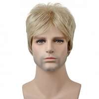 Mannenpruik kort model in laagjes blondmix kleur 15BT613