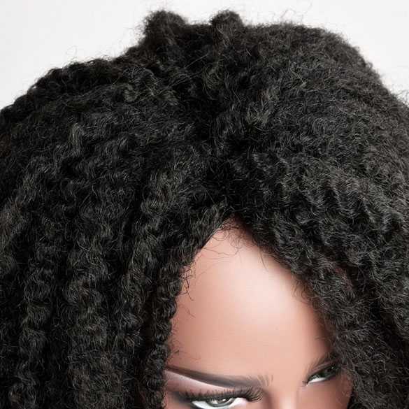 Luxe rasta dreadlocks pruik lang zwart haar zonder pony