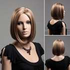 Luxe pruik bob model mix blond en bruin