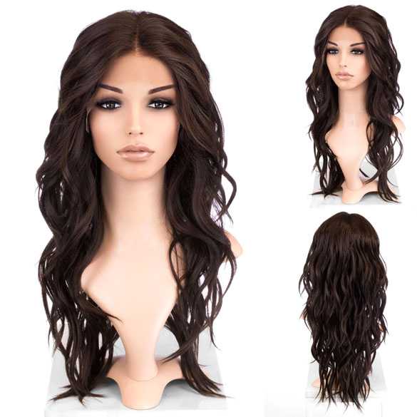 Lace front pruik lang haar model Orion kleur 4