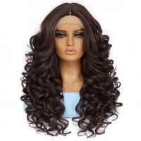 Luxe lace front pruik lang krullend haar kleur 33