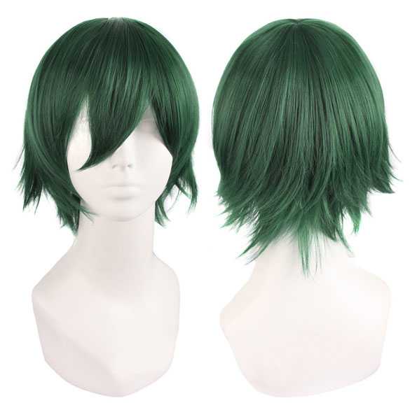 Cosplay / Manga pruik kort haar groen in laagjes
