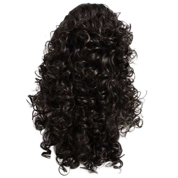 Mooie volle pruik lang haar veel volume en krullen