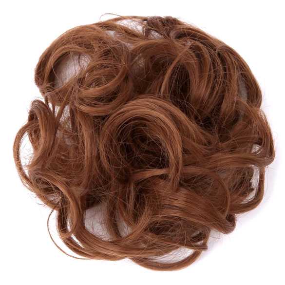 AANBIEDING : Haar scrunchie met elastiek honing lichtbruin kleur 30