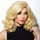 Lace front Diva / Drag pruik groot volume model Reagan Cali Blonde