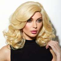 Lace front Diva / Drag pruik groot volume model Reagan Cali Blonde