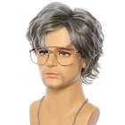 Herenpruik kort haar in laagjes grijsmix model 154