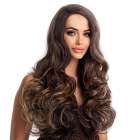 Luxe pruik lang krullend haar zonder pony model Tatum