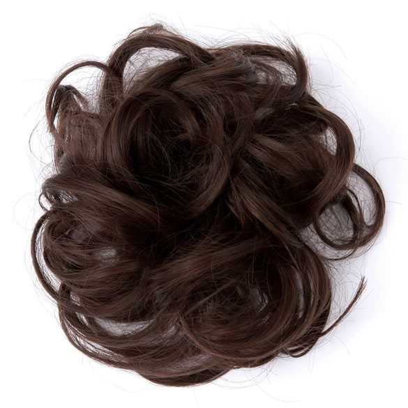 dood gaan betaling begin Haar scrunchie met elastiek medium bruin kleur 8 - Mooie pruiken bij  PruikenPlaza