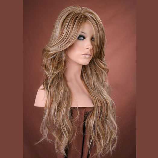 Luxe pruik lang haar model Cala kleur F14/22