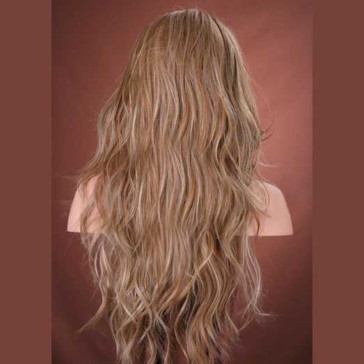 Luxe pruik lang haar model Cala kleur F14/22