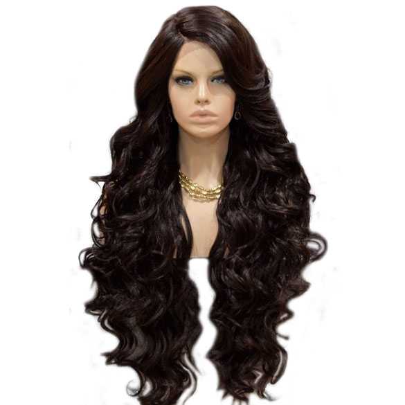Lace pruik lang haar zonder pony model Primrose kleur 4