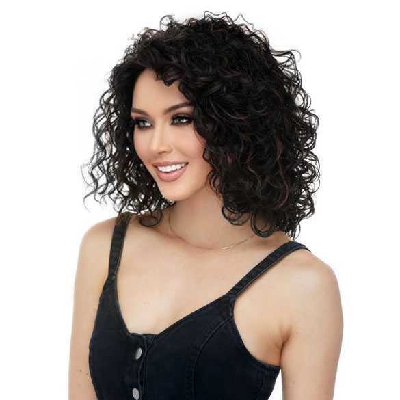 Luxe pruik met krullen model Silvia kleur FS1B/30