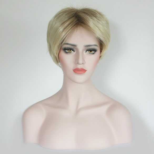 SALE : Trendy pruik kapsel met kort blond haar in laagjes