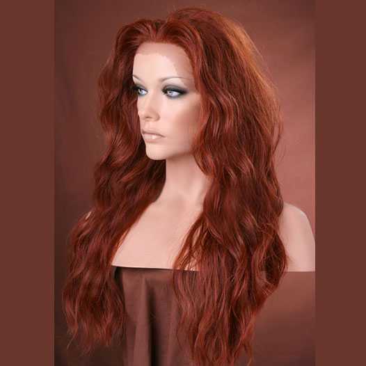 Lace front pruik lang golvend haar model Yvonne kleur 130