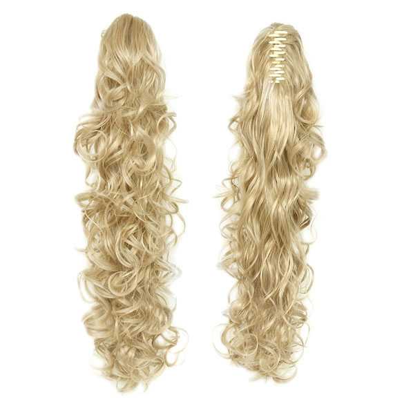 Lange paardenstaart op klem goudblond kleur 27-613