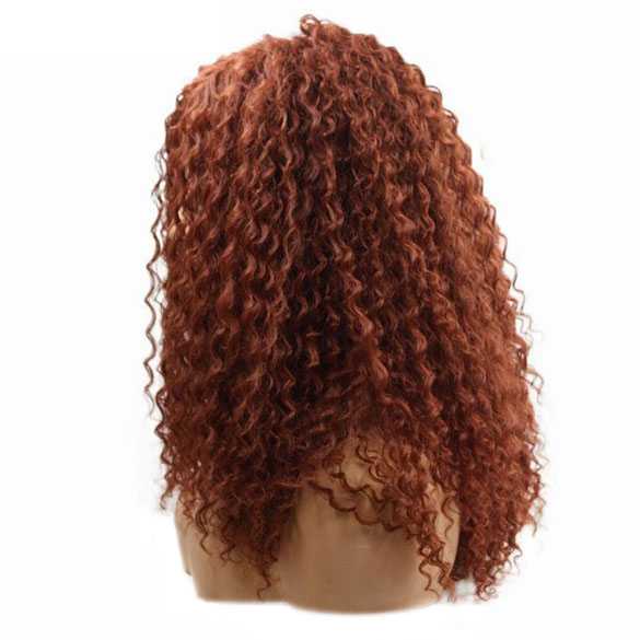 Supermooie afro pruik lang rood haar veel volume