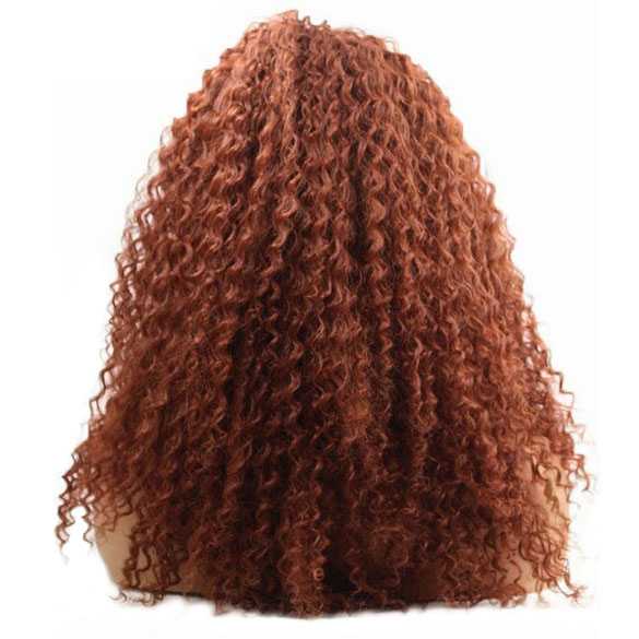 Supermooie afro pruik lang rood haar veel volume