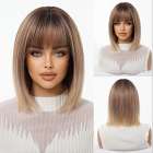 Pruik bob model blond met steil haar model Bianca