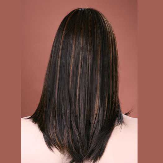 Luxe pruik halflang steil haar model Missy kleur FS4/27