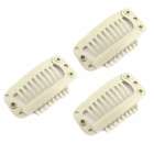 Pruik / extensions clips set 3 stuks CREME 32mm
