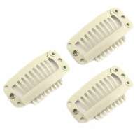 Pruik / extensions clips set 3 stuks CREME 32mm
