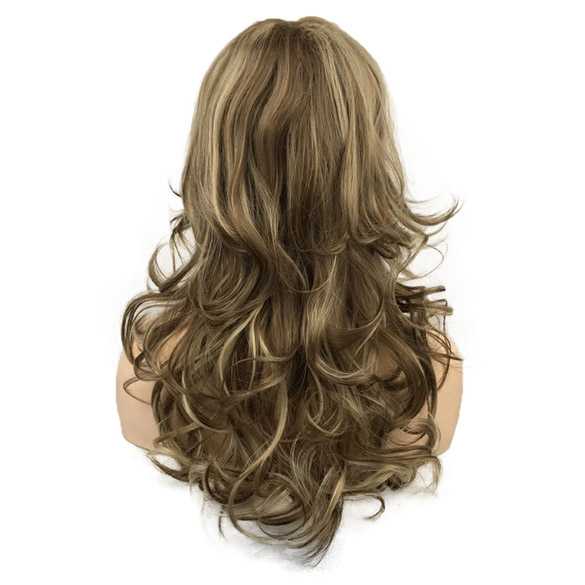 Pruik met natuurlijke uitstraling halflang haar in laagjes