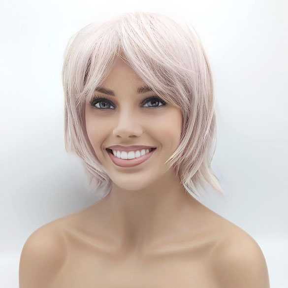 Trendy pixie pruik kort haar in laagjes met plukjes ( sample verkoop )