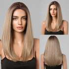 Lace front pruik lang roomblond steil haar in laagjes Karli