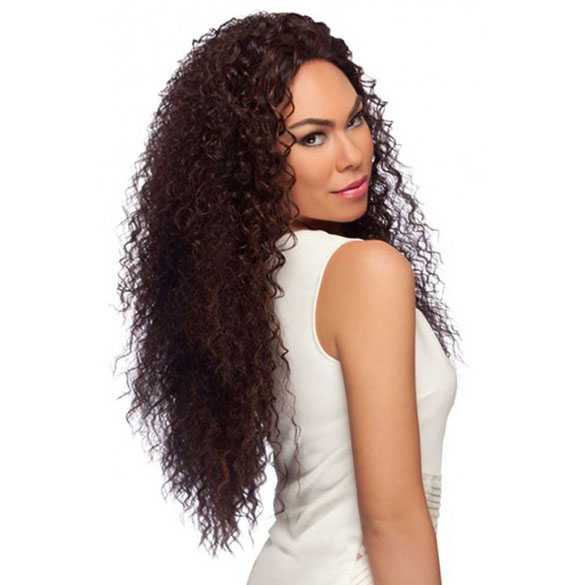 Lace front pruik lang haar met spiraalkrullen model LL007