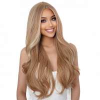 Pruik lang haar in blondmix met grove slagen model 326