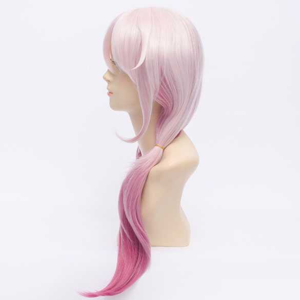 Cosplay pruik ombre roze lang haar met staartjes