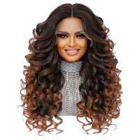 Luxe lace front pruik lang haar zachte krullen Calla T1B-30
