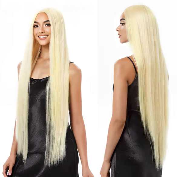Sexy lace front pruik met superlang lichtblond haar Natalia