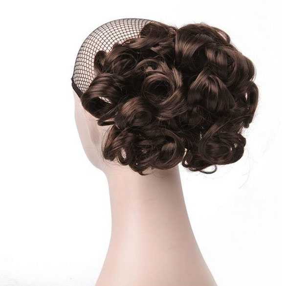 Chignon elastisch haarstukje / vlinderkam kleur M4