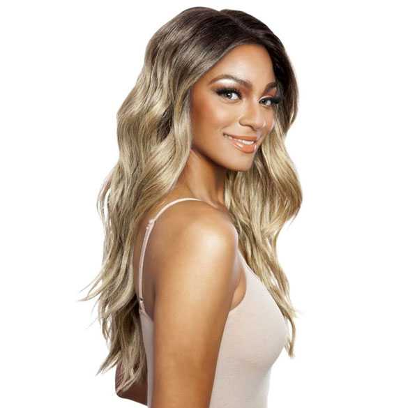 Ombre lace front pruik lang golvend haar zonder pony model Olivia