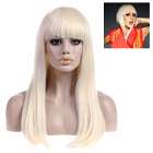 Lady Gaga - Poker Face - pruik platinablond steil haar ( B-KEUZE! ) Lady Gaga - Poker Face - pruik platinablond steil haar ( B-KEUZE! )