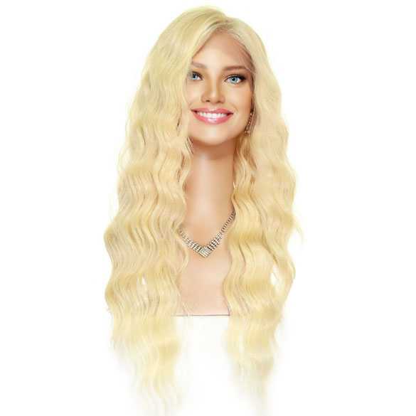Pruik met monofilament top swiss lace front Aubrey kleur 613