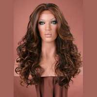 Lace pruik lang haar met krullen model Sofia kleur P4/27/30