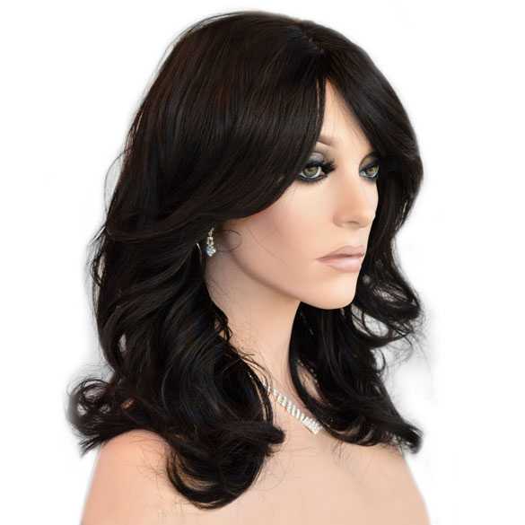 Pruik mix met echt haar model Waverly kleur 2